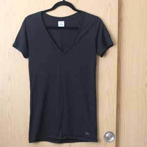 Black V Neck Tee